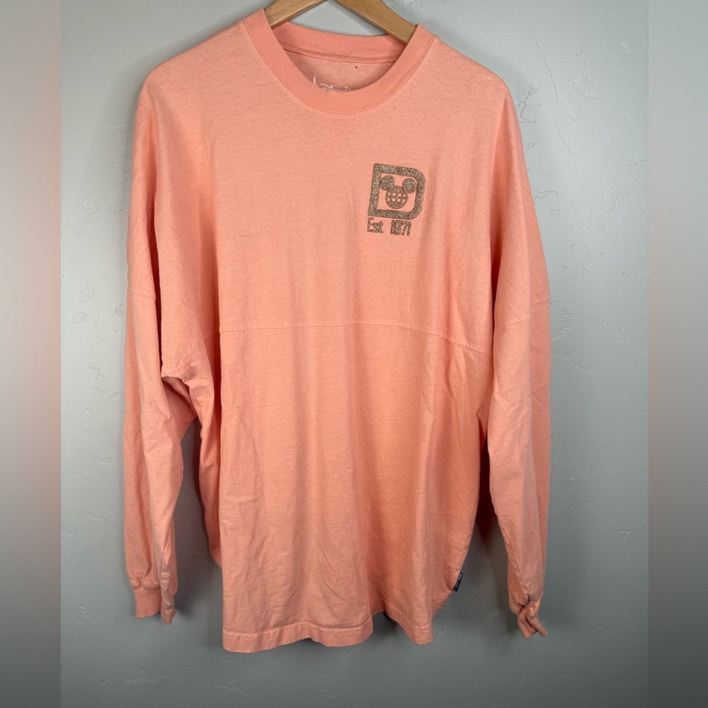 Disney Parks Walt Disney World Spirit Jersey Rose Gold Peach Size Large - Picture 2 of 9